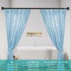 Shower Curtain Rod Adjustable Tension Curtain Rod Stainless Steel Spring Curtain Pole Heavy-Duty Steel for Bathroom Wardrobe Kitchen Balcony 31.5in/39