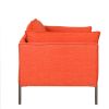 Modern Style Sofa Linen Fabric Loveseat Small Love Seats Couch for Small Spaces; Living Room; Apartment