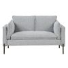 Modern Style Sofa Linen Fabric Loveseat Small Love Seats Couch for Small Spaces; Living Room; Apartment