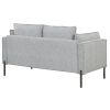 Modern Style Sofa Linen Fabric Loveseat Small Love Seats Couch for Small Spaces; Living Room; Apartment