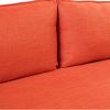 Modern Style Sofa Linen Fabric Loveseat Small Love Seats Couch for Small Spaces; Living Room; Apartment