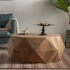 38"Three-dimensional Embossed Pattern Design American Retro Style Coffee Table