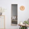 Black Solid Wood Frame Full-length Mirror, Dressing Mirror, Bedroom Home Porch, Decorative Mirror, Clothing Store, Floor Mounted Large Mirror, Wall Mo