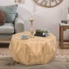 38.58"Three-dimensional Embossed Pattern Design American Retro Style Coffee Table