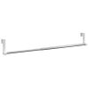 Curtain Rails 2 Pcs White and Silver 15.7"-23.6" Aluminum