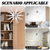 24 Lights Modern LED Chandelier, Adjustable Hanging Geometric Pendant Light Fixture, Mid-Century Sputnik Chandeliers for Dining Room Kitchen