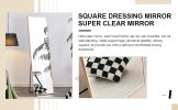 Black Solid Wood Frame Full-length Mirror, Dressing Mirror, Bedroom Home Porch, Decorative Mirror, Clothing Store, Floor Mounted Large Mirror, Wall Mo