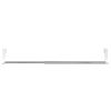 Curtain Rails 2 Pcs White and Silver 15.7"-23.6" Aluminum