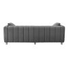 82*30" Modern Teddy Velvet Sofa,2-3 Seat Mid Century Indoor Couch, Exquisite Upholstered Loveseat with Striped Decoration for Living Room,Bedroom,Apar