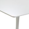 31.5"H White Tulip Table Mid-Century Dining Table with Round MDF Table Top;  Pedestal Dining Table;  End Table Leisure Coffee Table XH