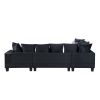 110*85" Modern U Shape Sectional Sofa, Velvet Corner Couch with Lots of Pillows Included,Elegant and functional indoor furniture for Living Room, Apar