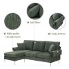 84 " Convertible Sectional Sofa, Modern Chenille L-Shaped Sofa Couch with Reversible Chaise Lounge, Fit for Living Room, Apartment(2 Pillows)