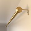 Curtain Rods for Windows 28 to 132 Inch Gold Curtain Rod 1 Inch Stainless Steel Rods with Adjustable Brackets