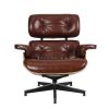 Living Room Lounge Chair Arm Chair Swivel Single Sofa Seat With Ottoman Genuine Leather Standard Version