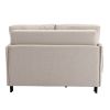 COOLMORE Convertible Sleeper Sofa Bed, Modern Velvet Loveseat Couch with Pull Out Bed, Small Love Seat Futon Sofa Bed with Headboard, 2 Pillows & Side