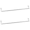 Curtain Rails 2 Pcs White and Silver 23.6"-41.3" Aluminum