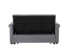 Artemax 55'' Modern Shiny Velvet Convertible Loveseat Sleeper Sofa Couch w/ 2 Lumbar Pillows, Adjustable Pull-Out Bed and Removable Armrest for Nurser