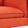 Modern Style Sofa Linen Fabric Loveseat Small Love Seats Couch for Small Spaces; Living Room; Apartment