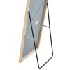 Black Solid Wood Frame Full-length Mirror, Dressing Mirror, Bedroom Home Porch, Decorative Mirror, Clothing Store, Floor Mounted Large Mirror, Wall Mo