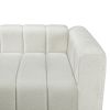 82*30" Modern Teddy Velvet Sofa,2-3 Seat Mid Century Indoor Couch, Exquisite Upholstered Loveseat with Striped Decoration for Living Room,Bedroom,Apar