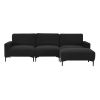 103.5*59" Modern L-shaped Sectional Sofa, 4-seat Velvet Fabric Couch Set with Convertible Ottoman,Freely Combinable Sofa for Living Room, Apartment, O