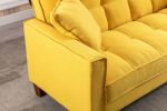 Hot Selling Solid Color Easy Assemble Loveseat 2 Seater Furniture Breathable Linen Sofa Chair