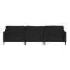 103.5*59" Modern L-shaped Sectional Sofa, 4-seat Velvet Fabric Couch Set with Convertible Ottoman,Freely Combinable Sofa for Living Room, Apartment, O