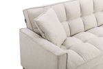 Hot Selling Solid Color Easy Assemble Loveseat 2 Seater Furniture Breathable Linen Sofa Chair