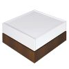 ON-TREND Multi-functional Square 360¬∞Rotating Coffee Table with 2 Drawers, High Gloss 2-Tier Center Table with Swivel Tabletop and Storage, Walnut Ta